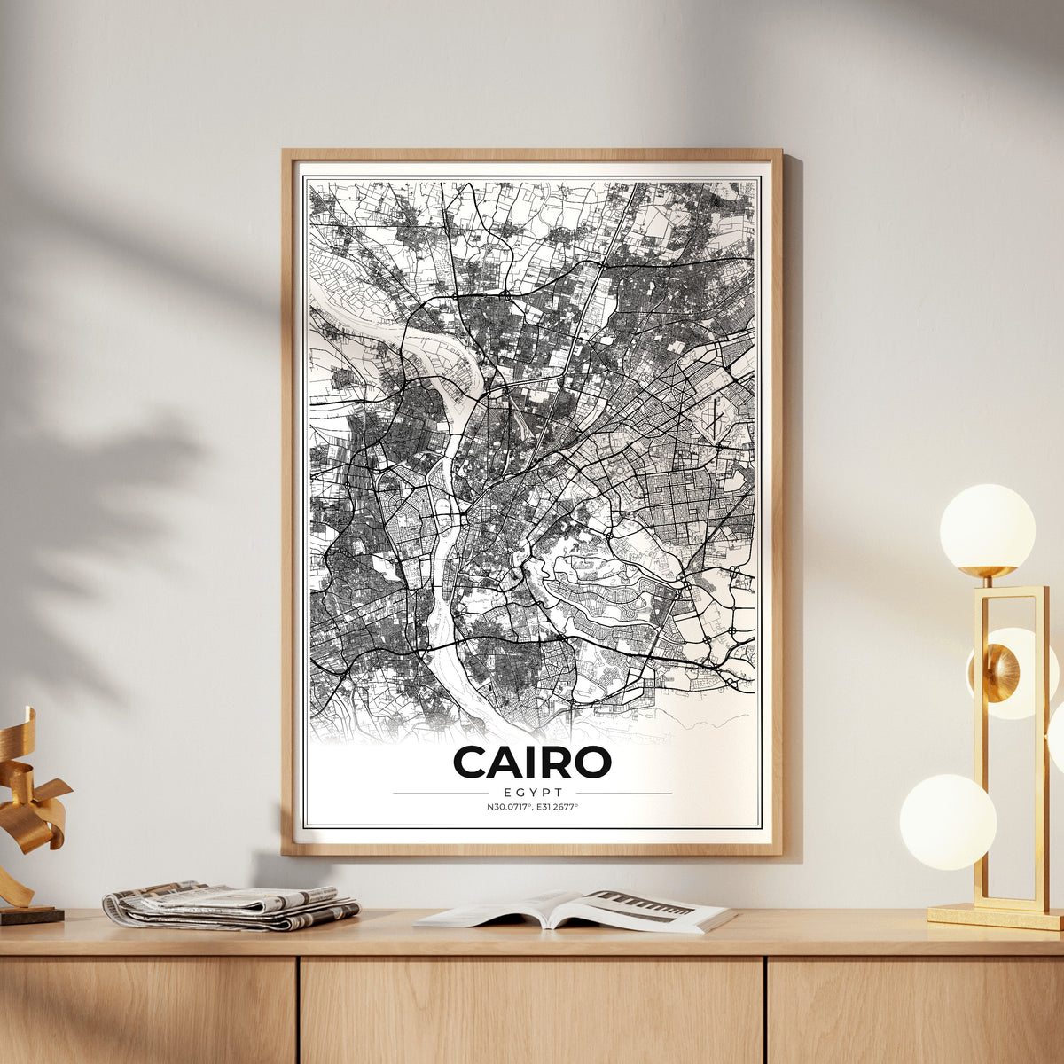 Cairo Modern Map Poster