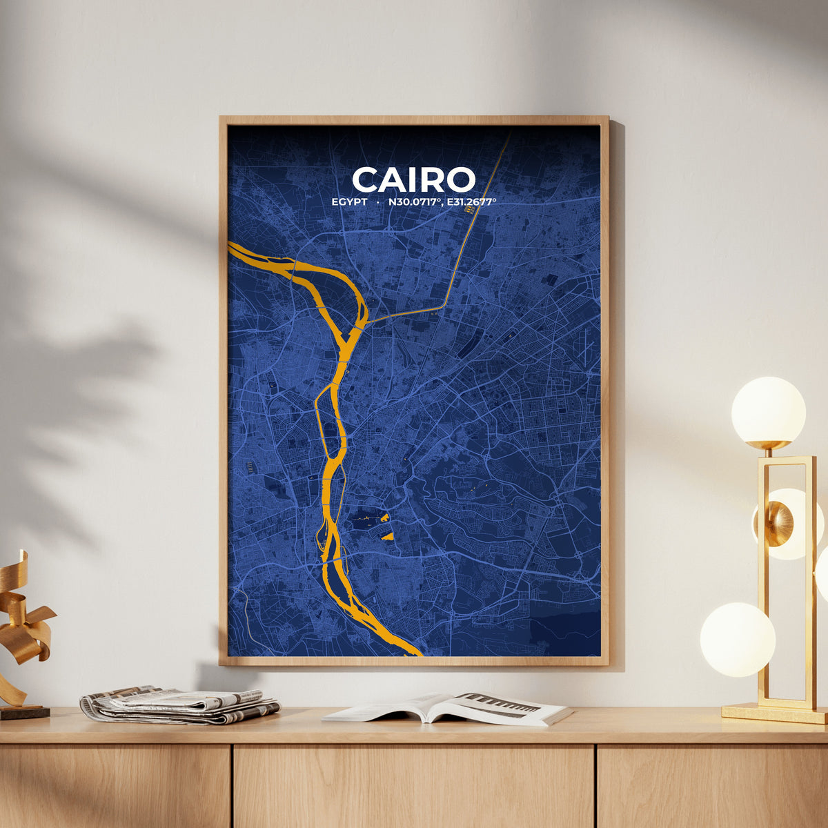 Cairo Ink Map Poster