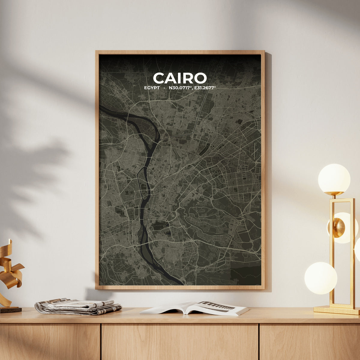 Cairo Sable Map Poster