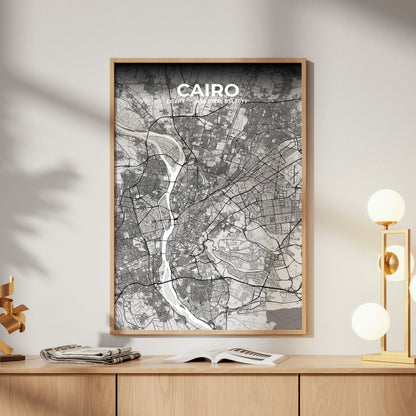 Cairo Ash Map Poster