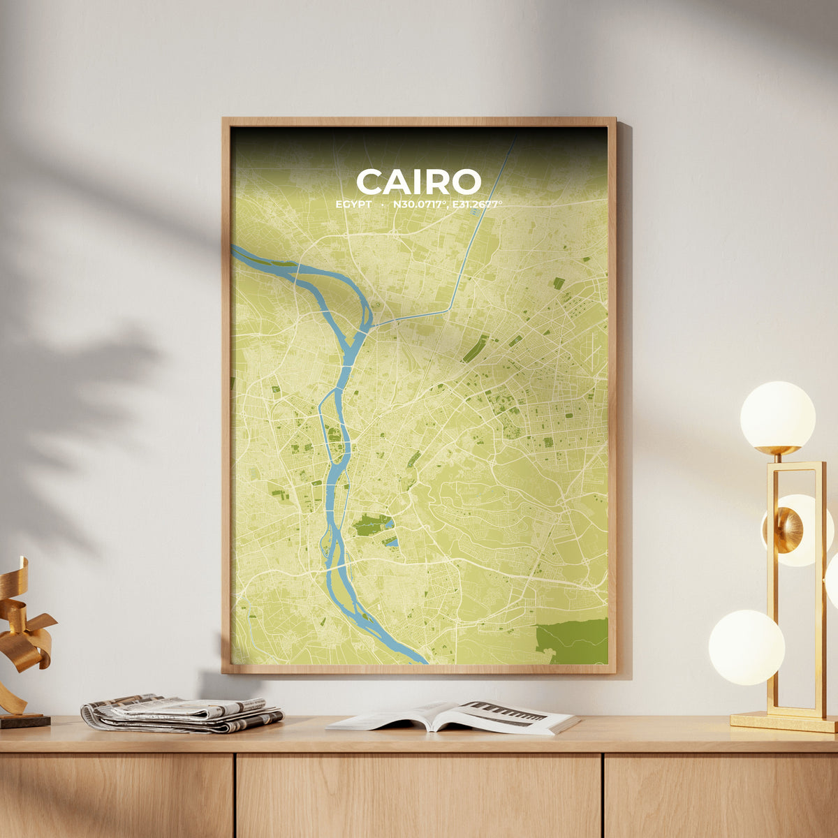 Cairo Fern Map Poster