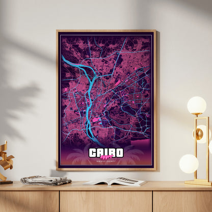 Cairo GTA Map Poster