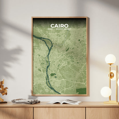 Cairo Clay Map Poster
