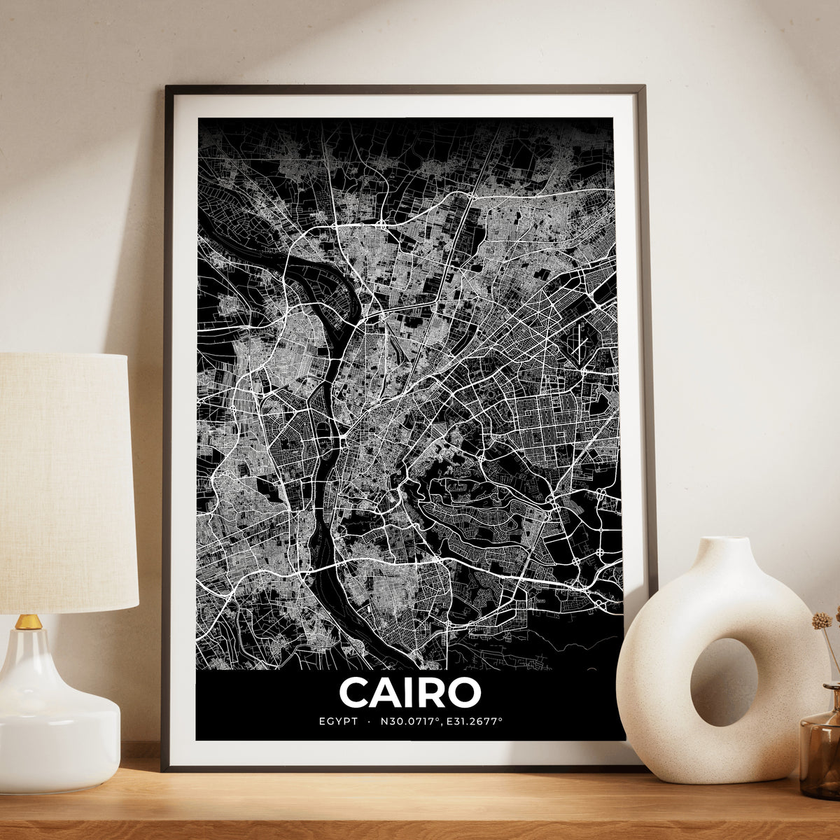 Cairo Elegant Map Poster