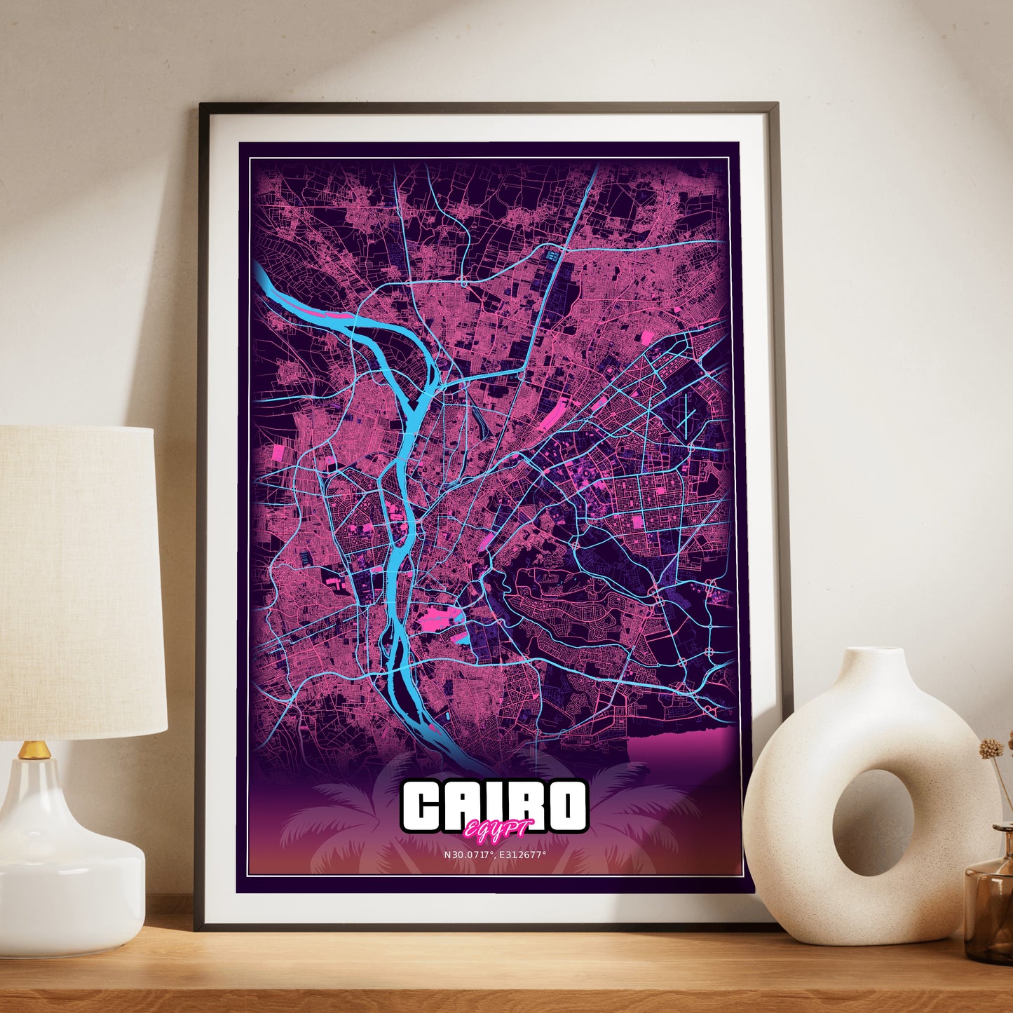 Cairo GTA Map Poster