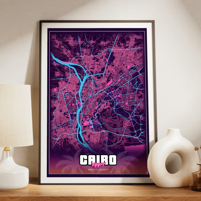 Cairo GTA Map Poster