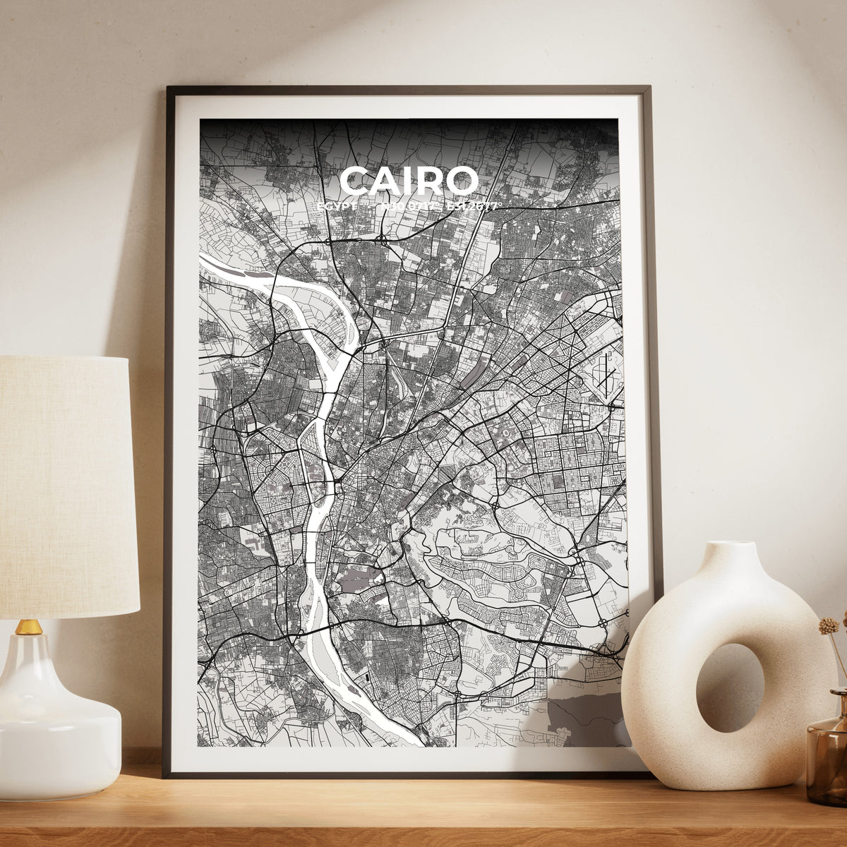 Cairo Ash Map Poster