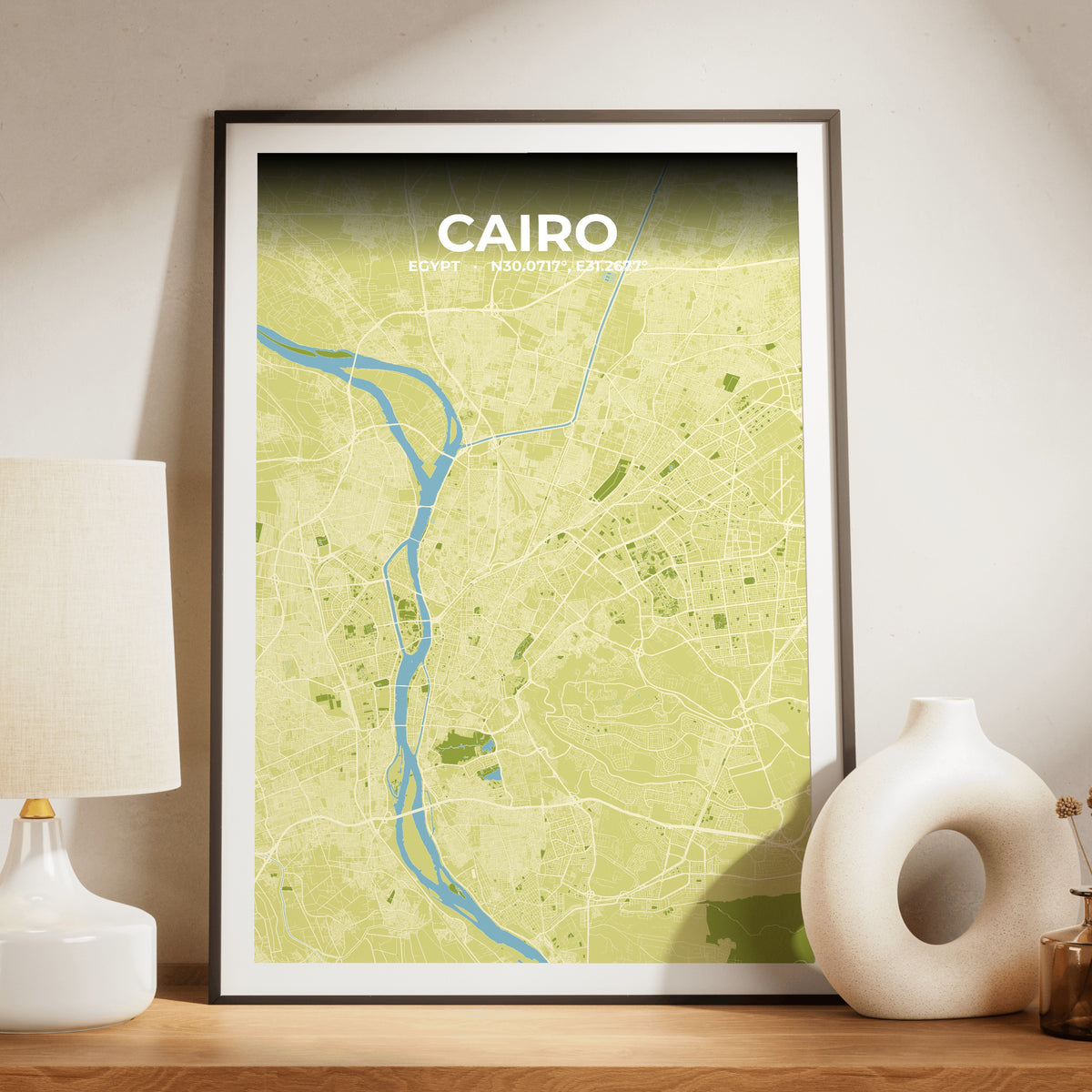 Cairo Fern Map Poster