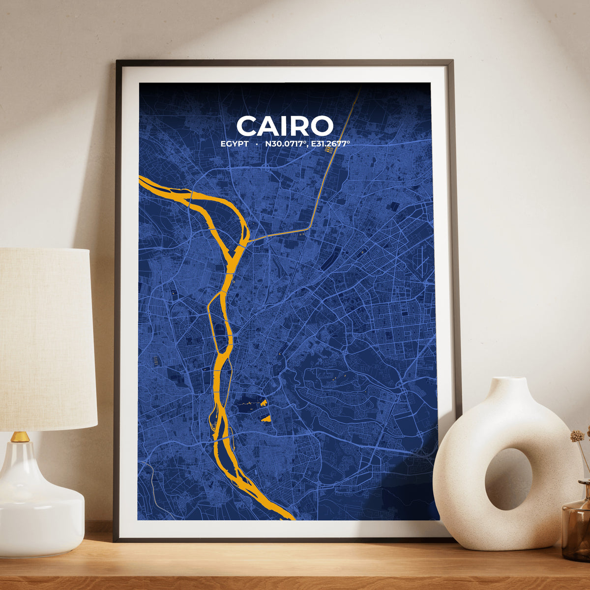 Cairo Ink Map Poster