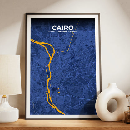 Cairo Ink Map Poster