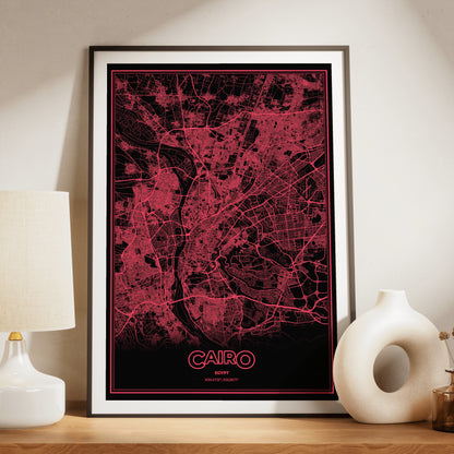 Cairo Phosphor Map Poster - System Alert