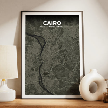 Cairo Sable Map Poster