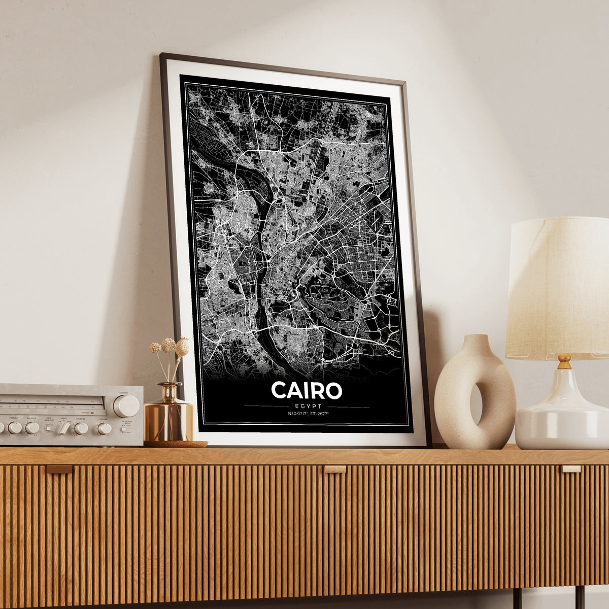 Cairo Modern Map Poster