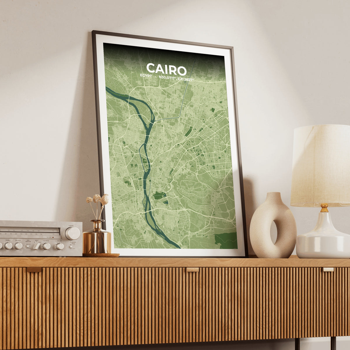 Cairo Clay Map Poster