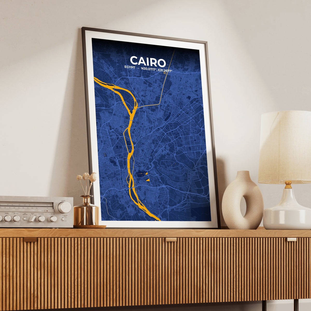 Cairo Ink Map Poster