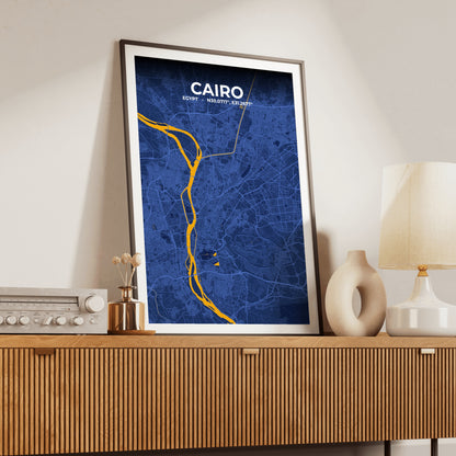Cairo Ink Map Poster