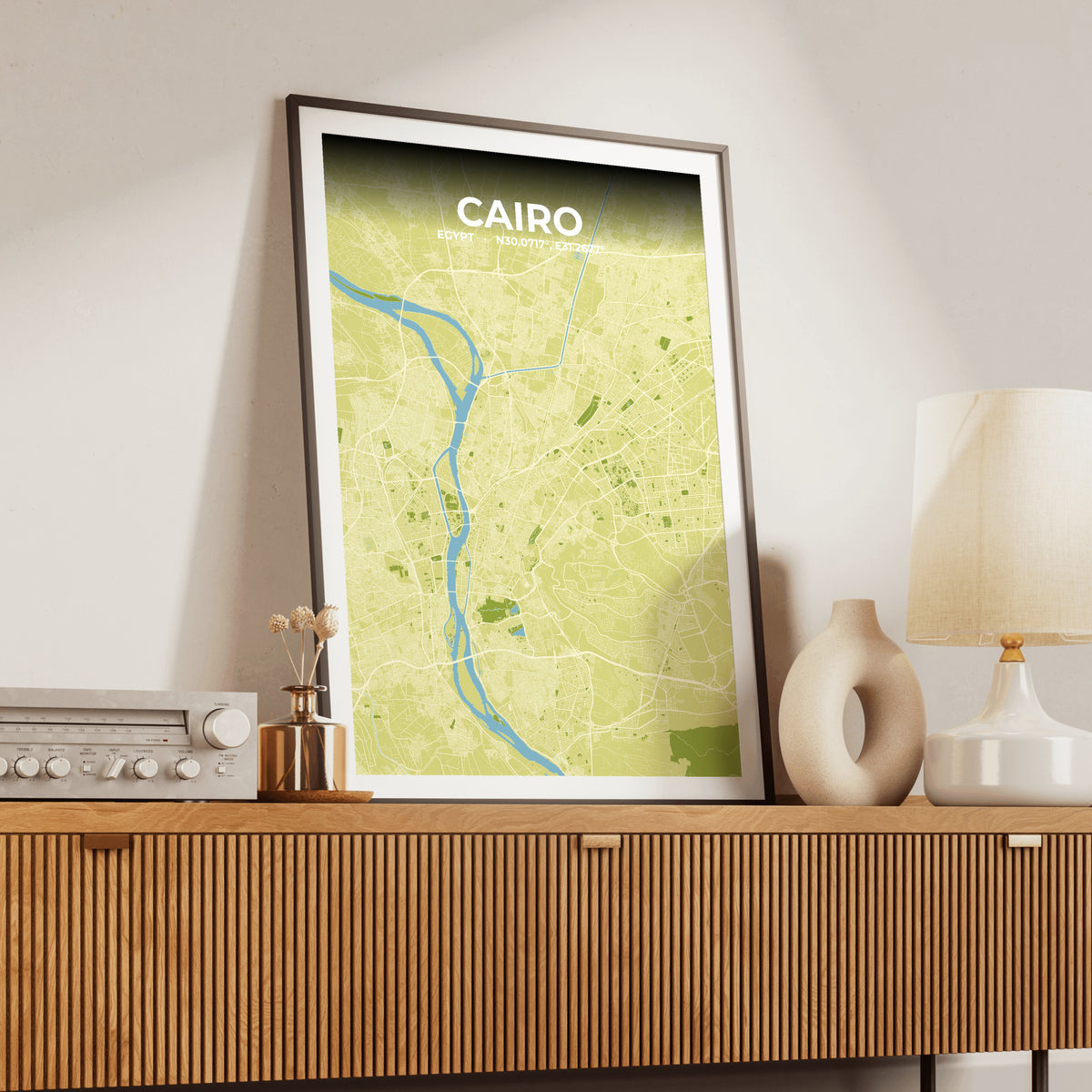 Cairo Fern Map Poster