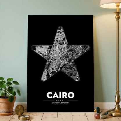 Cairo Star Map Poster