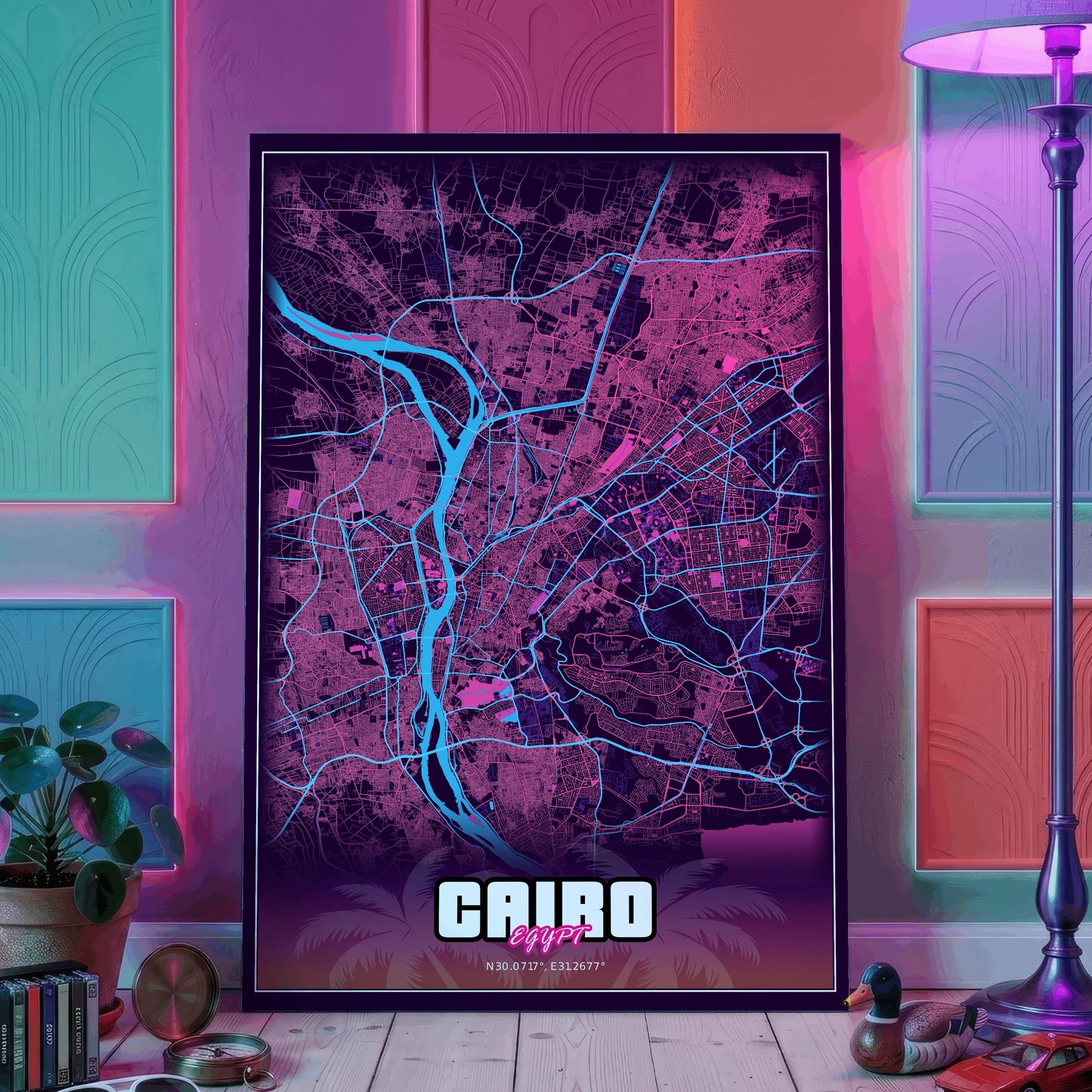 Cairo GTA Map Poster