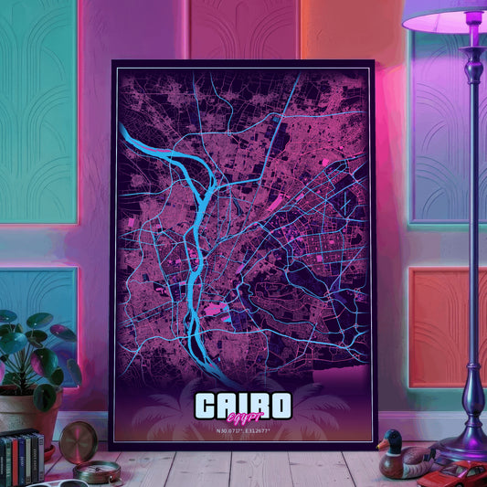 Cairo GTA Map Poster