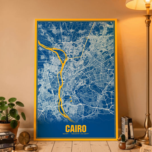 Cairo Blockbuster Map Poster
