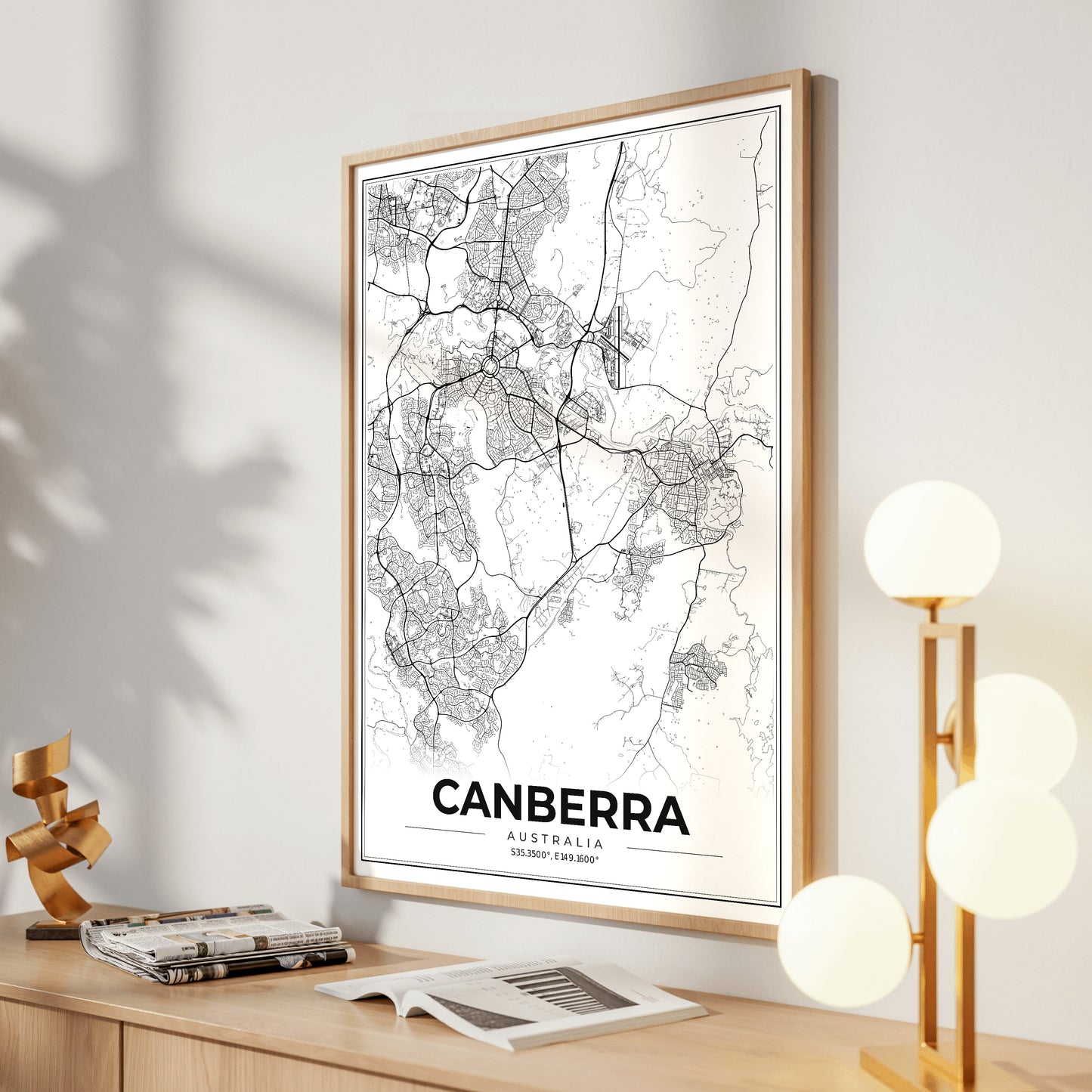Canberra Modern Map Poster