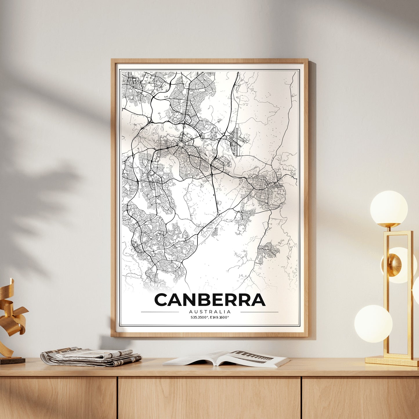 Canberra Modern Map Poster