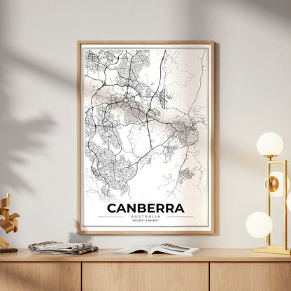 Canberra Modern Map Poster