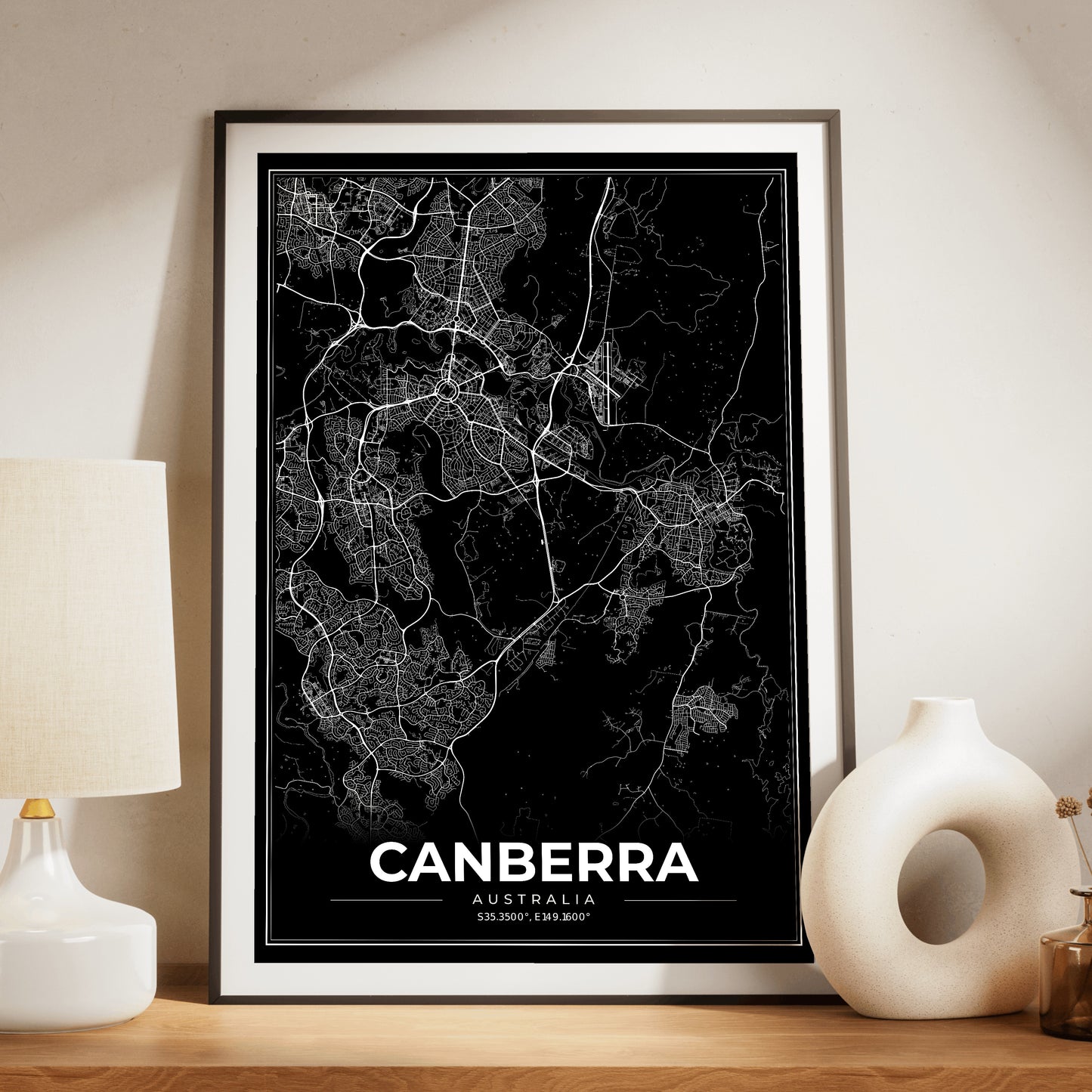 Canberra Modern Map Poster