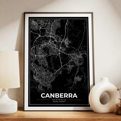 Canberra Modern Map Poster