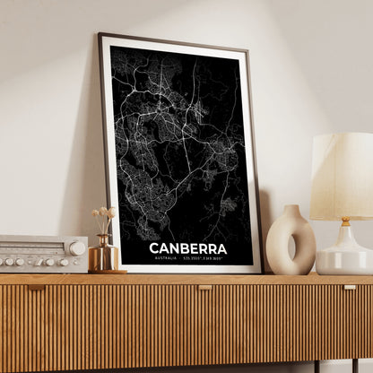 Canberra Elegant Map Poster