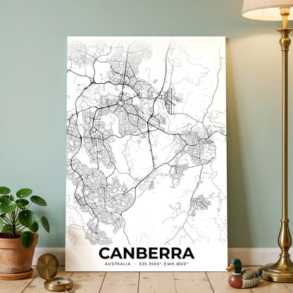 Canberra Elegant Map Poster