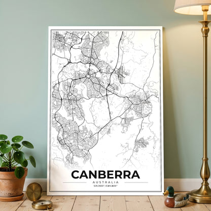 Canberra Modern Map Poster