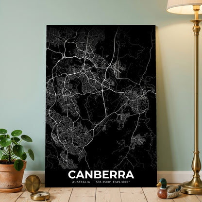Canberra Elegant Map Poster