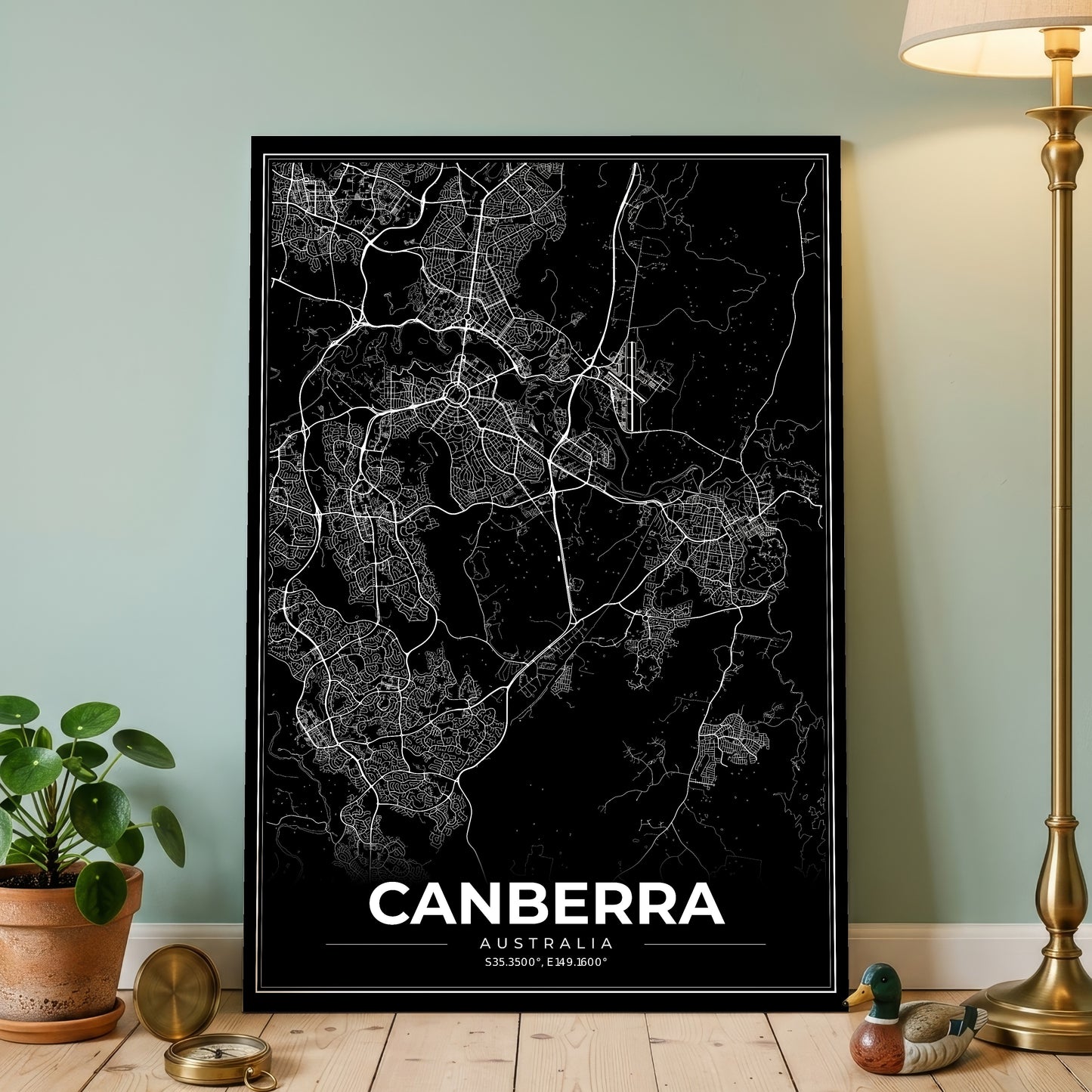 Canberra Modern Map Poster
