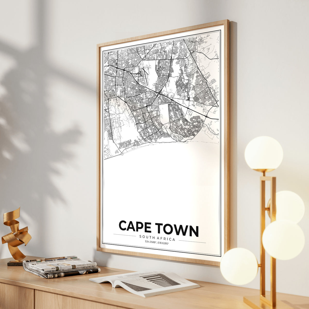 Cape Town Modern Map Poster