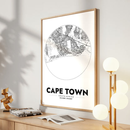 Cape Town Spot Map Poster