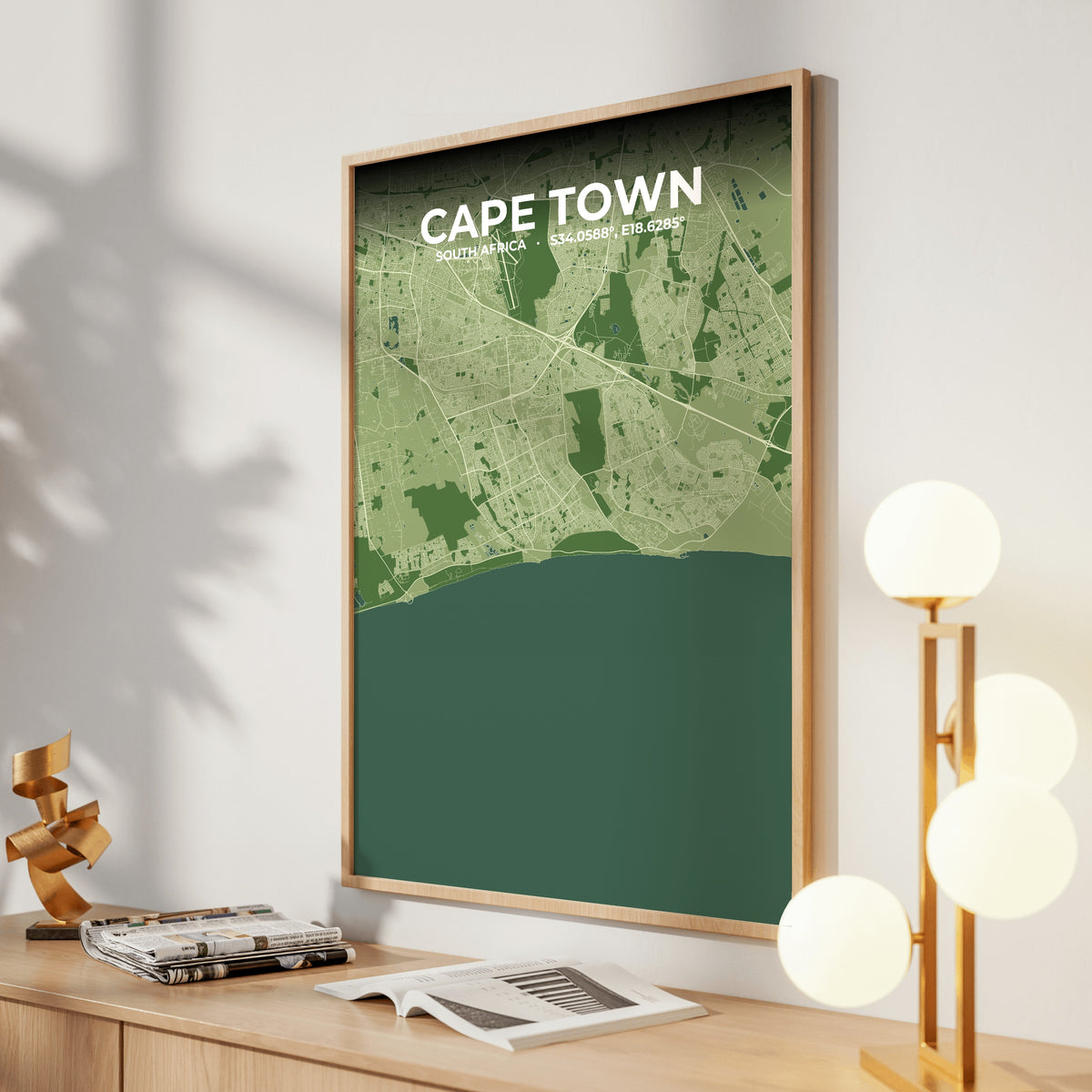 Cape Town Clay Map Poster