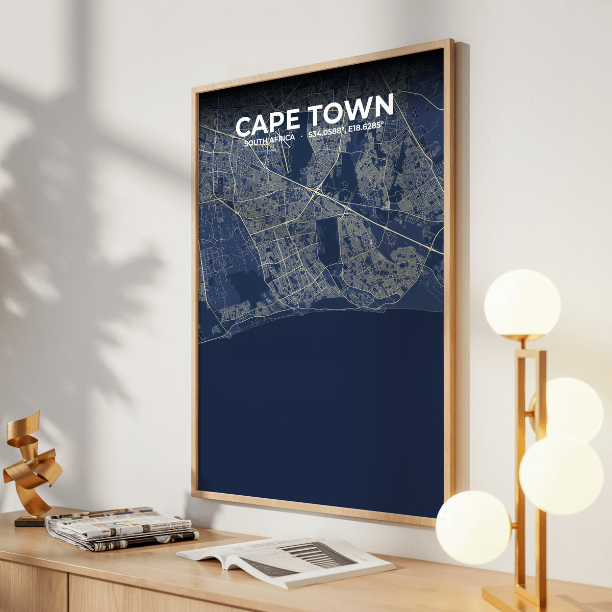 Cape Town Anchor Map Poster
