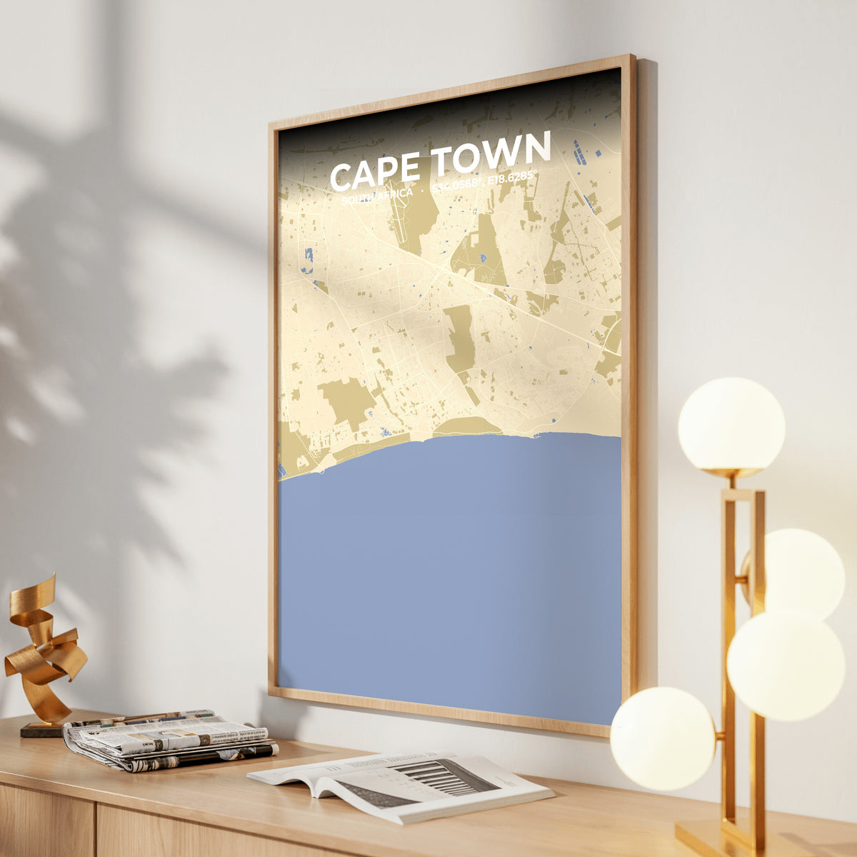Cape Town Barn Map Poster
