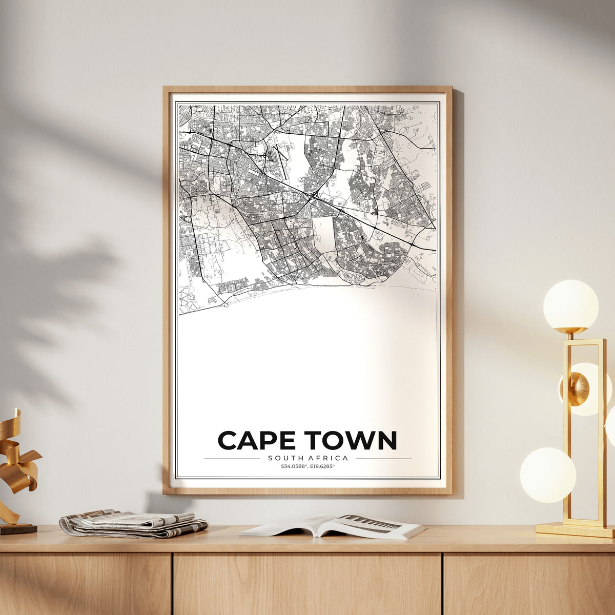 Cape Town Modern Map Poster