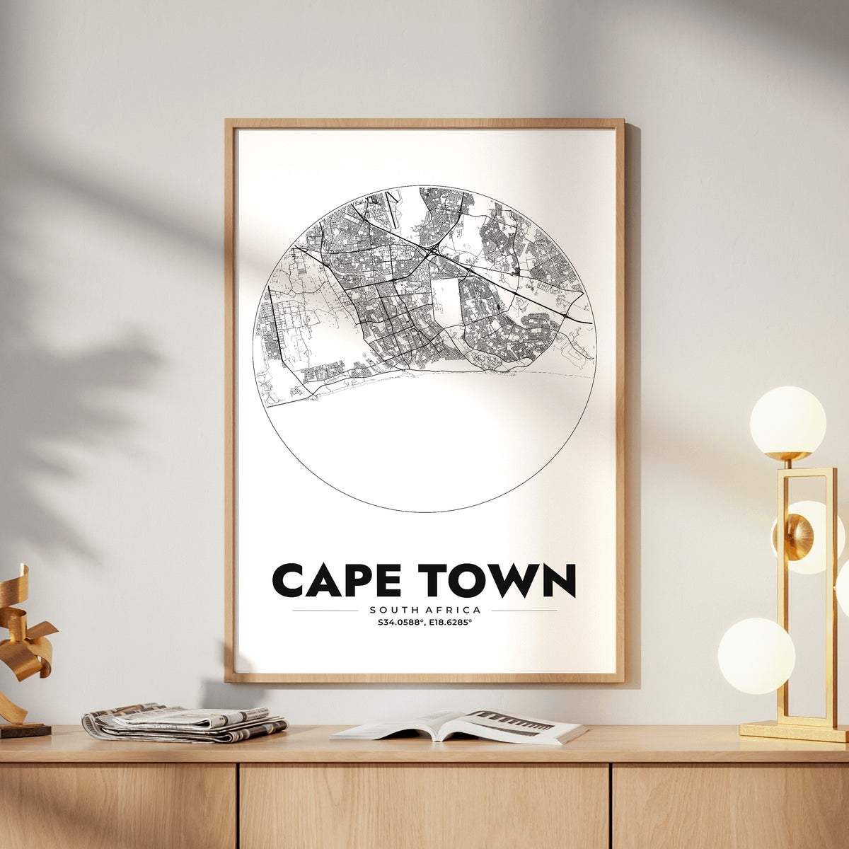 Cape Town Spot Map Poster