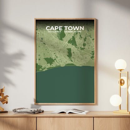 Cape Town Clay Map Poster