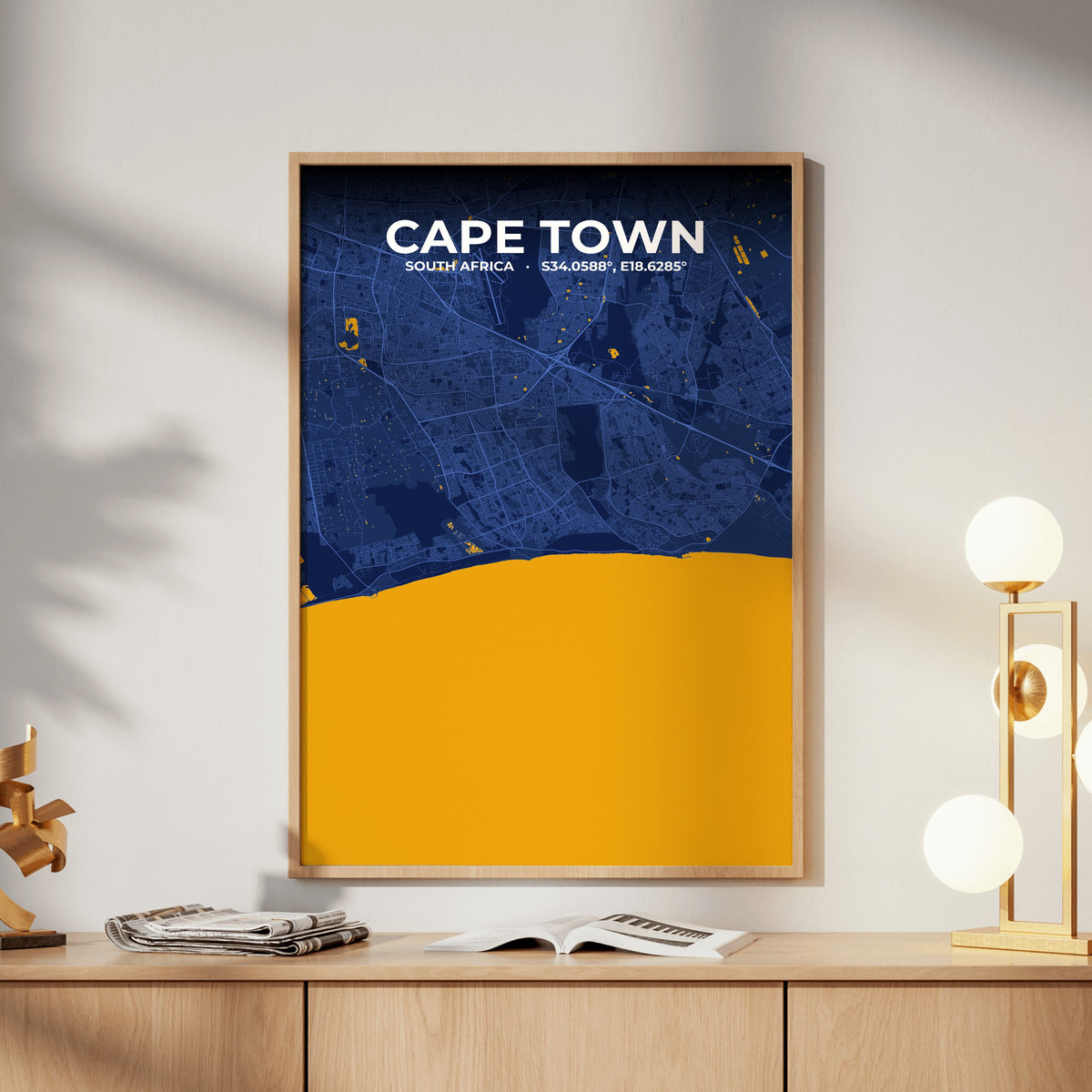 Cape Town Ink Map Poster