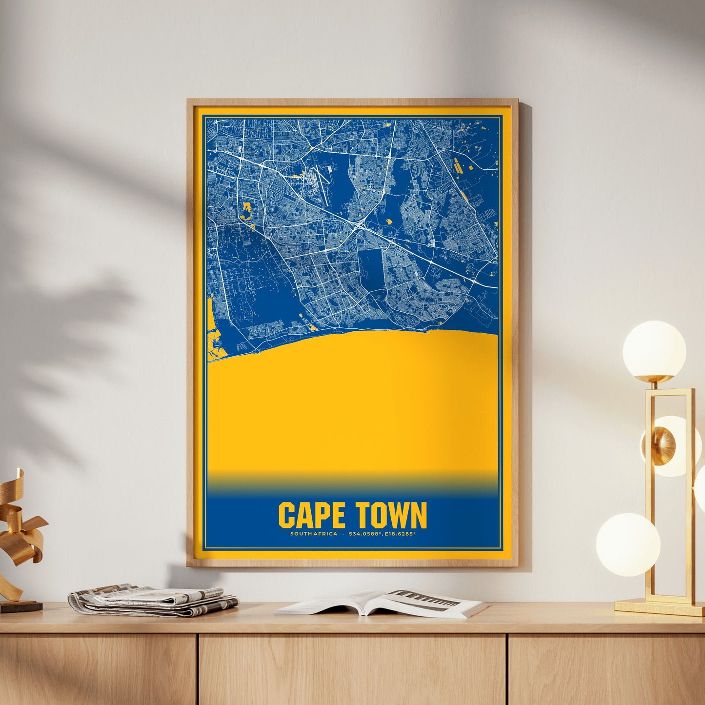 Cape Town Blockbuster Map Poster
