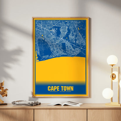Cape Town Blockbuster Map Poster