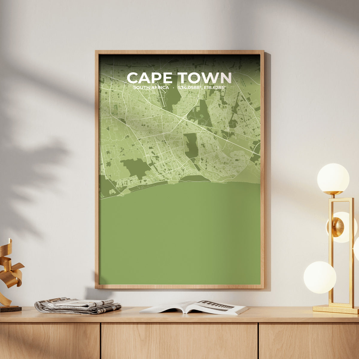 Cape Town Grove Map Poster
