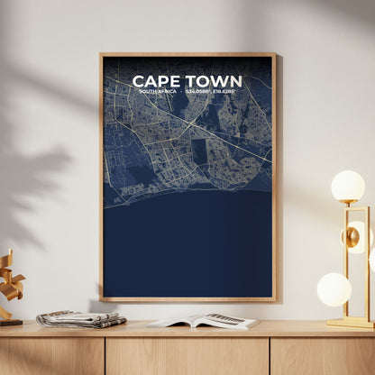 Cape Town Anchor Map Poster