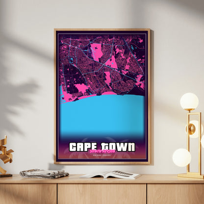 Cape Town GTA Map Poster