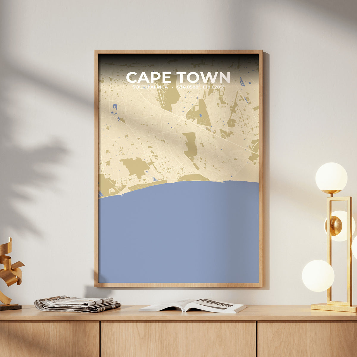 Cape Town Barn Map Poster